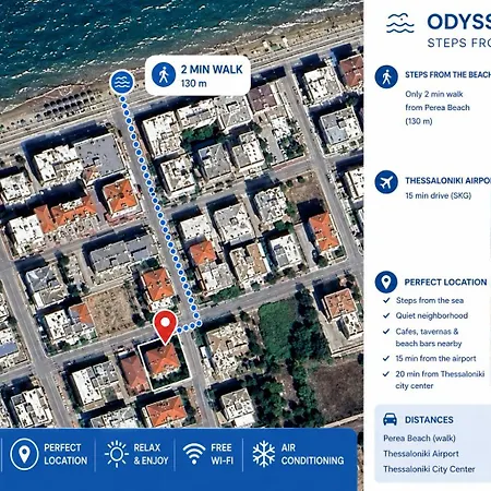 アパート Odyssey Mare Steps From The Sea Peraía